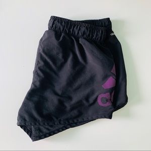 black & purple adidas shorts climacool